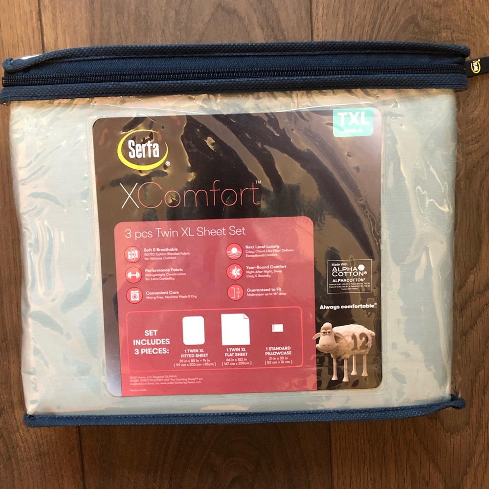NWT Serta twin XL sheet set